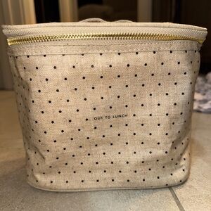 Kate Spade Tan Polka Dot Lunch Bag